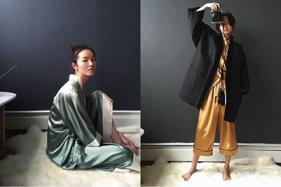 睡衣风街拍 睡衣风衬衫搭配