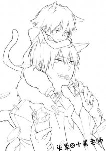 ​素材‖高清漫画线稿临摹图整理分享(图片来自网络，侵权联系删除)