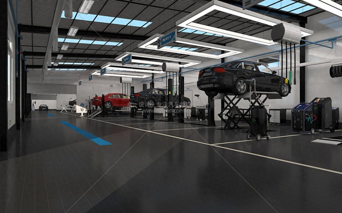 卓一设计最新汽车修理厂装修效果图，不看就亏了