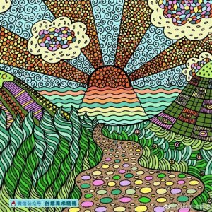 ​构图大胆色彩热烈的一组创意色彩装饰画作品