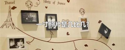 ​一寸照片是几比几?