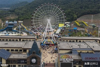 ​航拍新余欢乐大世界“秀五一”嘉年华 车场爆满见人气