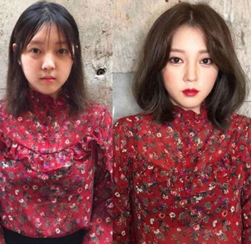 女孩们化妆前后的对比图:看完再也不相信世上有真美女了