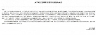 ​同花顺云软件公司总经理赵远等被监管谈话